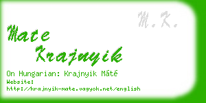 mate krajnyik business card