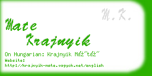 mate krajnyik business card